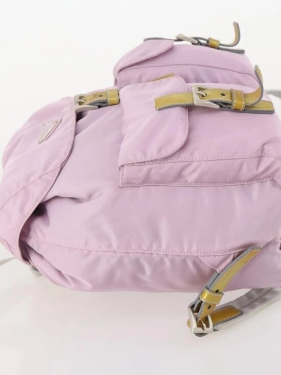 PRADA Backpack Nylon Pink Silver Auth YKZ194 main image 14